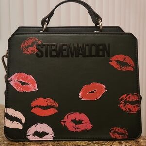 Steve Madden Black Kiss Print Women's Bag